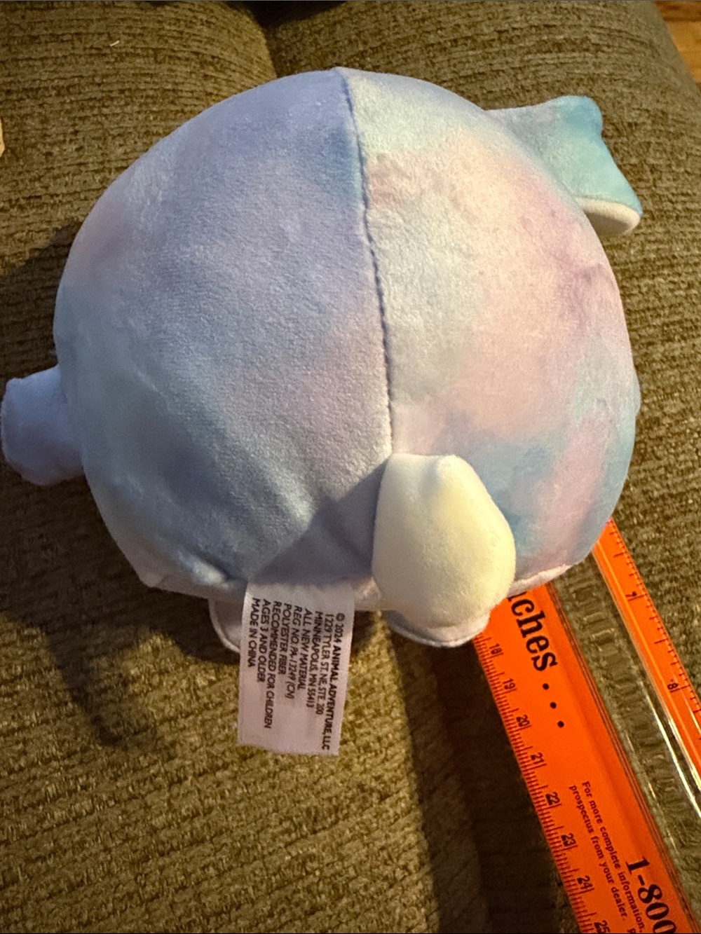 Plush Stuffed Bunny Animal Tie- Dyed -Soft Cuddly Toy - Picture 5 of 7